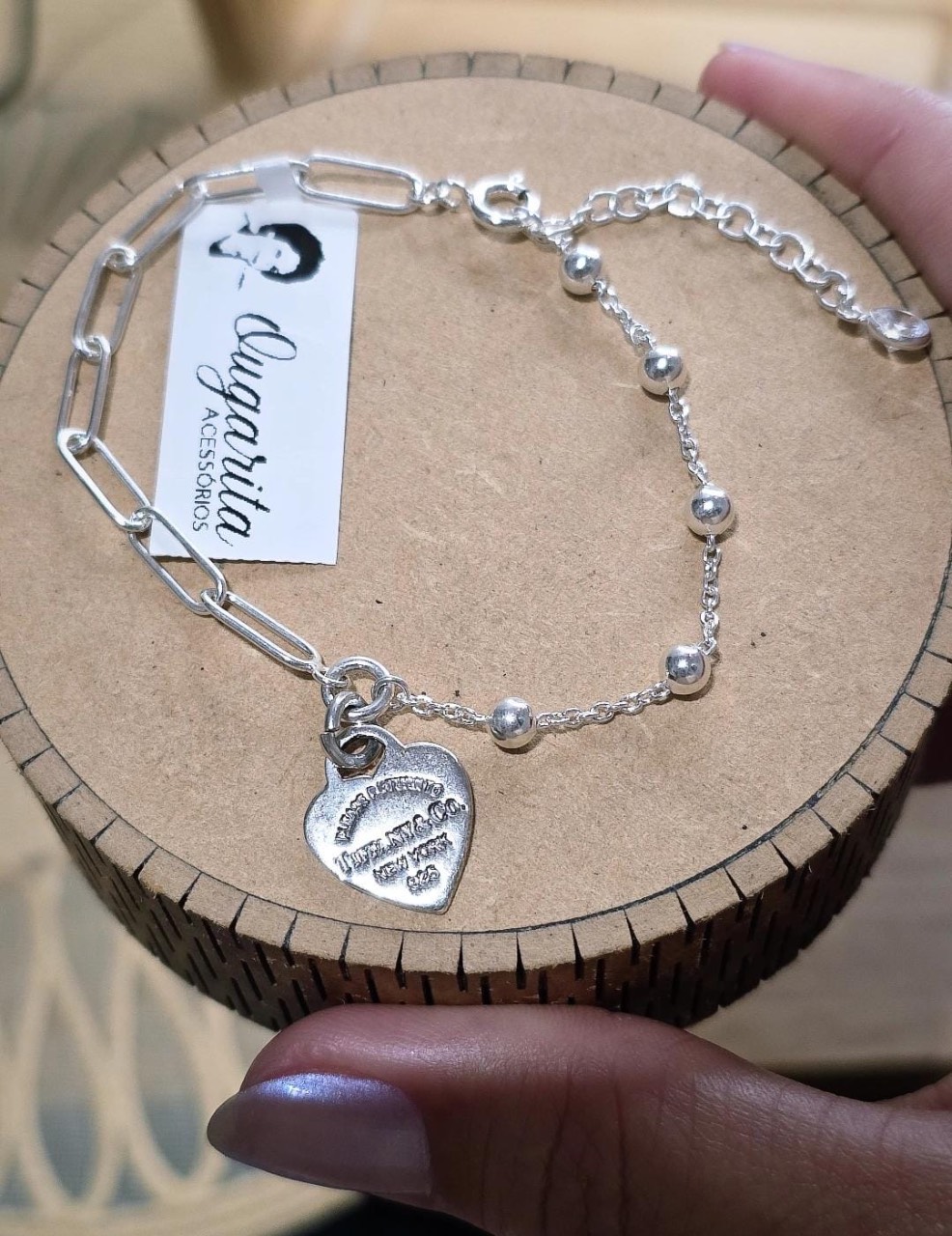 Pulseira Cartier com bolinhas 